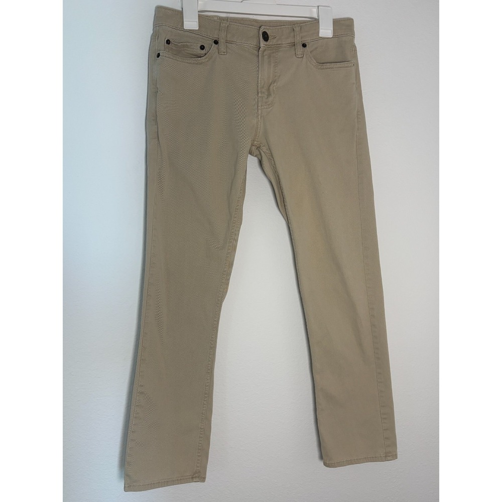 Hollister Skinny 5 Pocket Chino Pants Mens 30x30 Khaki Slim Fit Everyday Wear